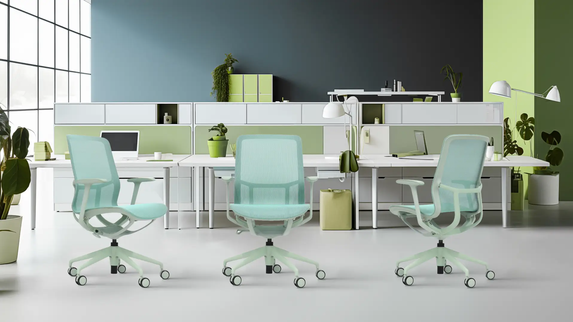 เก้าอี้สำนักงาน Flow Scale รุ่น Emily สี Delight Green