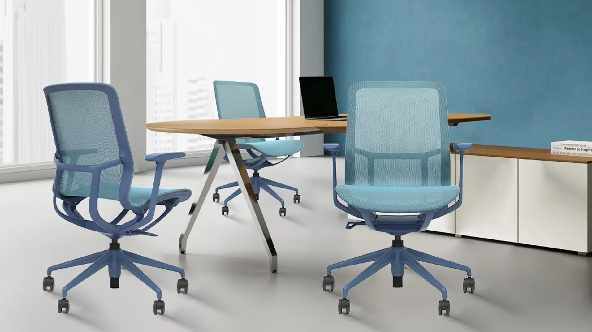 เก้าอี้สำนักงาน Flow Scale รุ่น Emily สี Royal Blue