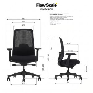 Cloudy MB Black Frame Ergonomic Chair - Image 7
